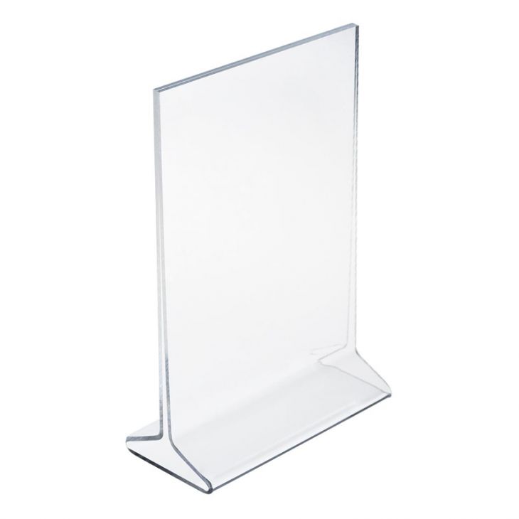 Table Tent: Clear Acrylic Table Tent Card Holder, 4 x 6 in., Open Top main image